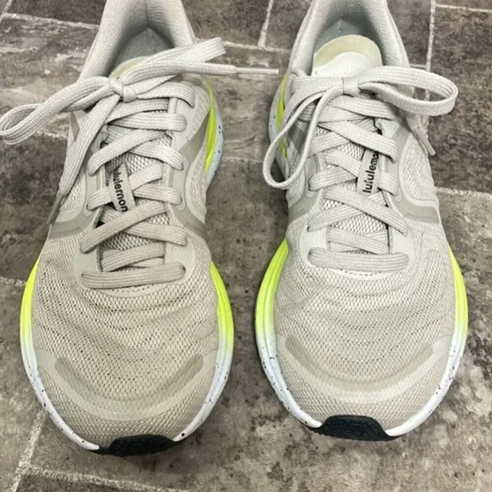 lululemon athletica Light Beige and Bright Yellow Athletic Shoes 7.5